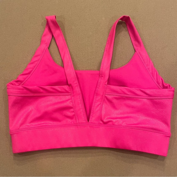 Carbon 38 Galaxy V-Back Sports Bra Pink Oil Slick Size Medium - Picture 3 of 11